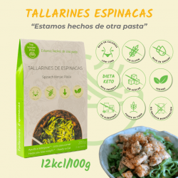 Tallarines de konjac de espinacas