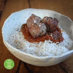 Espaguetis konjac a la boloñesa